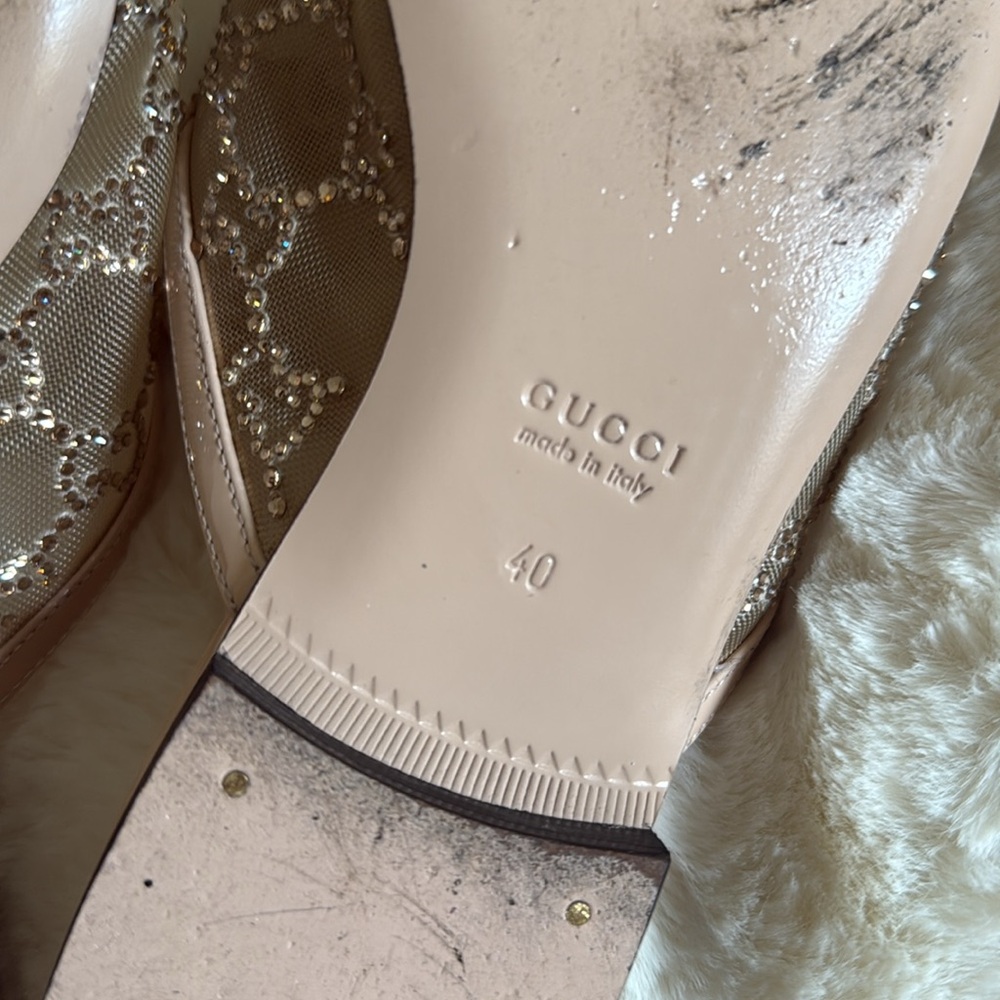 Women's GG Crystal Princetown Slipper - Picture 8 of 9